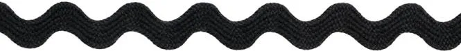 Zackenlitze 6mm schwarz