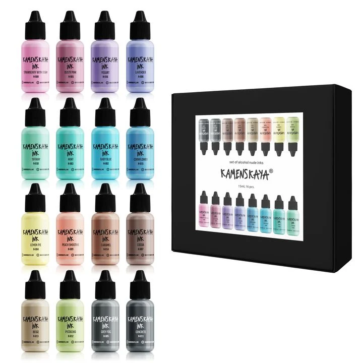 Kamenskaya Nude Alcohol Ink Set, 16 x 15 ml