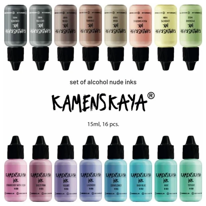 Kamenskaya Nude Alcohol Ink Set, 16 x 15 ml