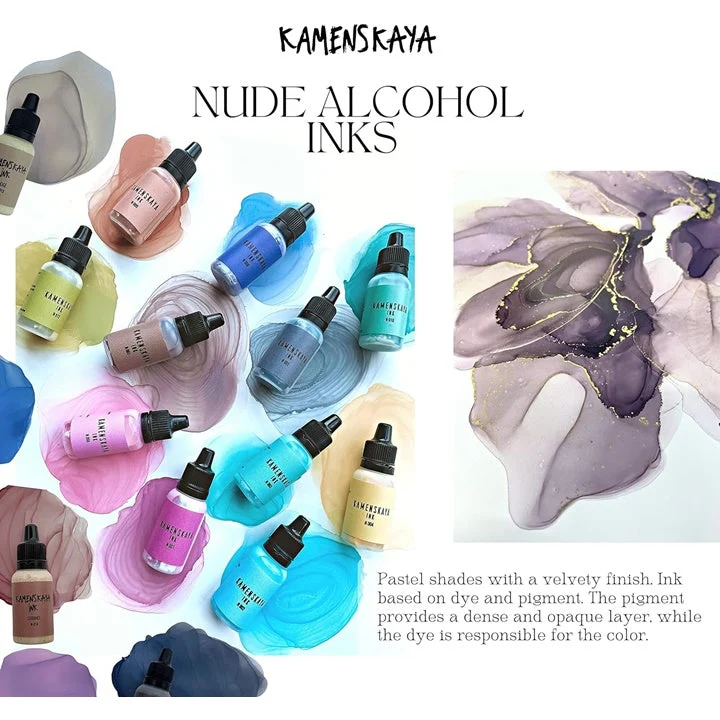 Kamenskaya Nude Alcohol Ink Set, 16 x 15 ml