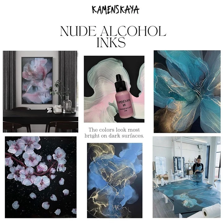 Kamenskaya Nude Alcohol Ink Set, 16 x 15 ml