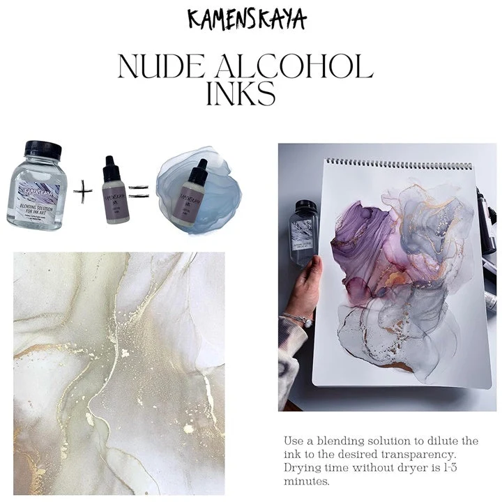 Kamenskaya Nude Alcohol Ink Set, 16 x 15 ml