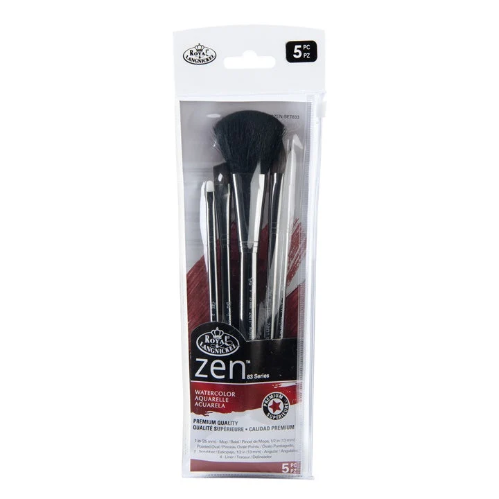 Royal and Langnickel Zen 83 Watercolor Brush Set of 5