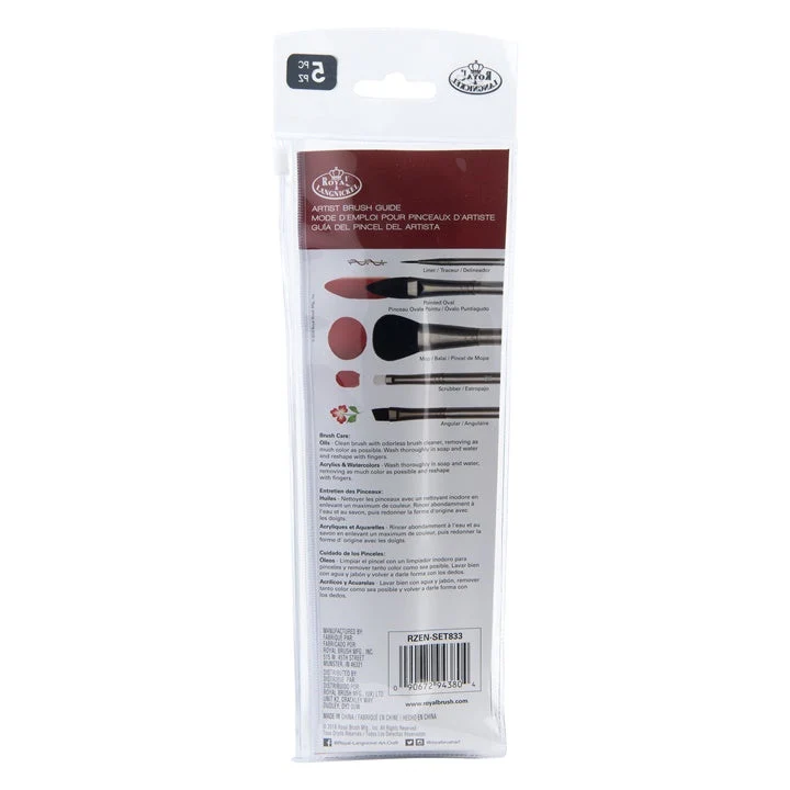 Royal and Langnickel Zen 83 Watercolor Brush Set of 5