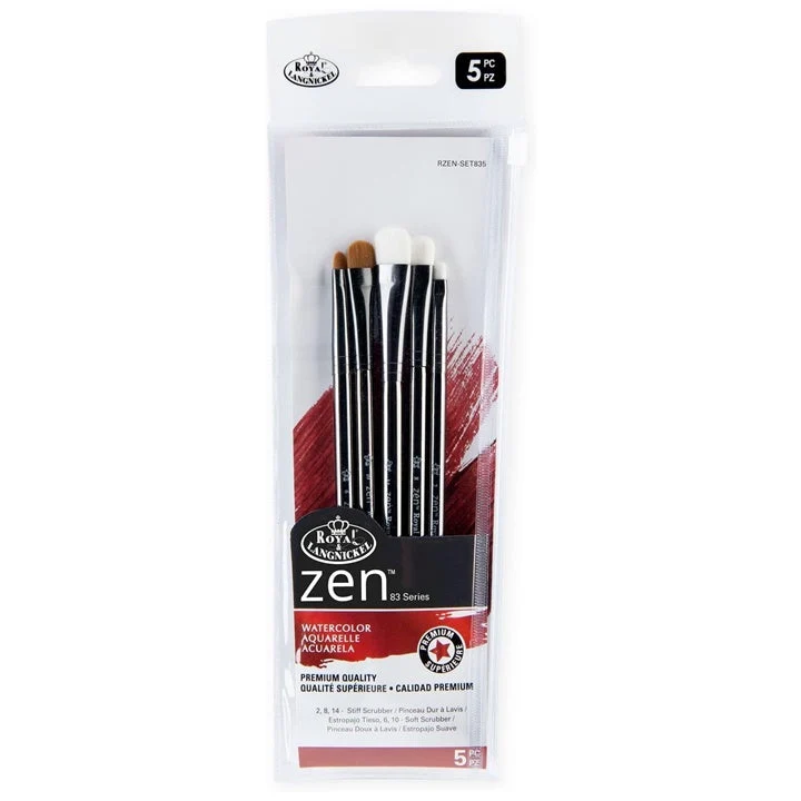 Royal and Langnickel Zen 83 Series Watercolor Brush Set of 5