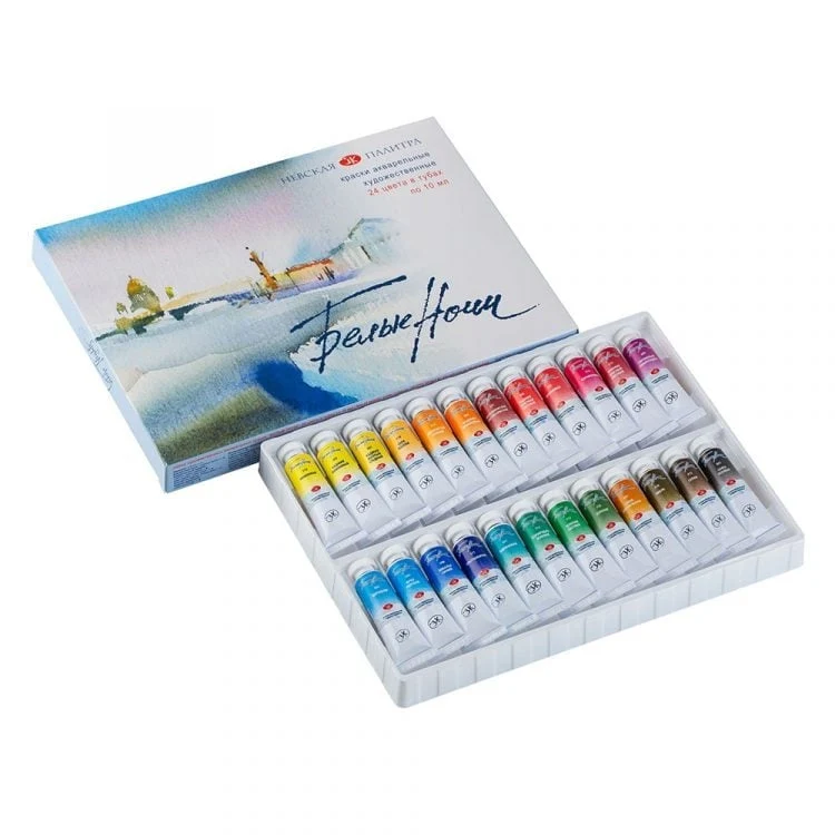 White Nights Watercolor Set in Tubes / 24x10 ml