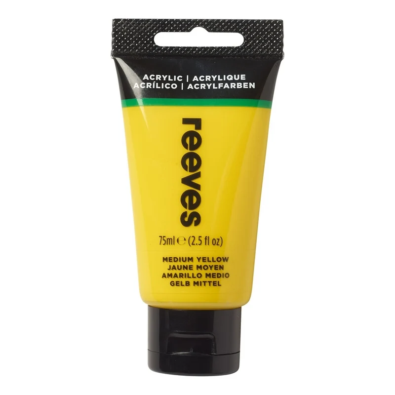 Reeves - Medium Yellow - Fine Acrylic - 75ml