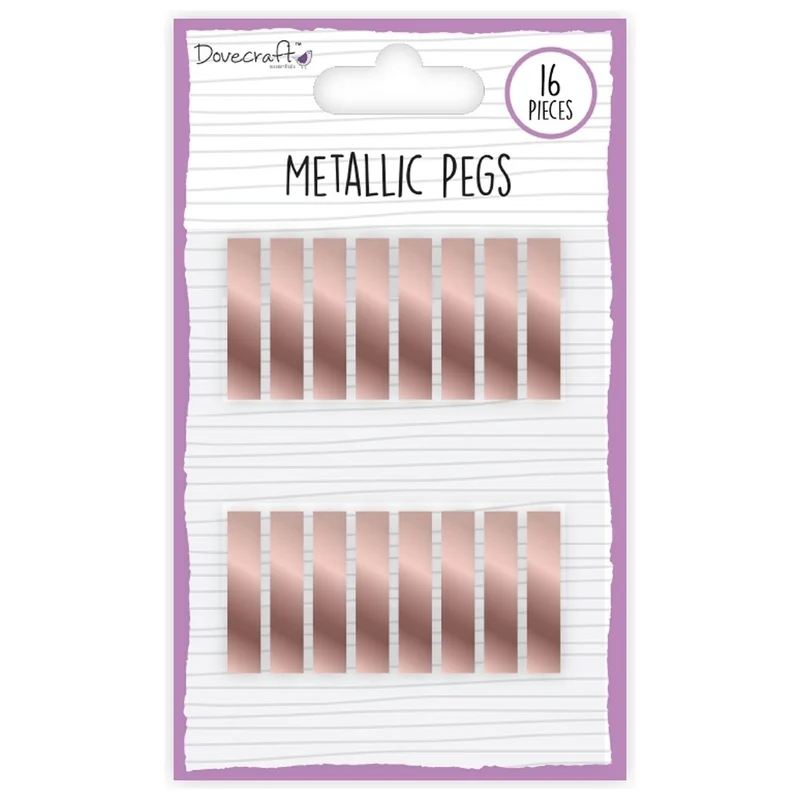 Dovecraft - Metallic Pegs - Rose Gold