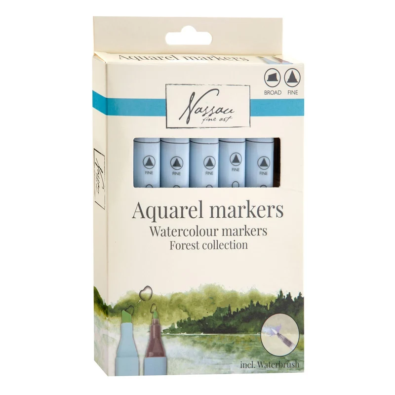 Nassau Forest Collection Watercolor Marker Set of 7