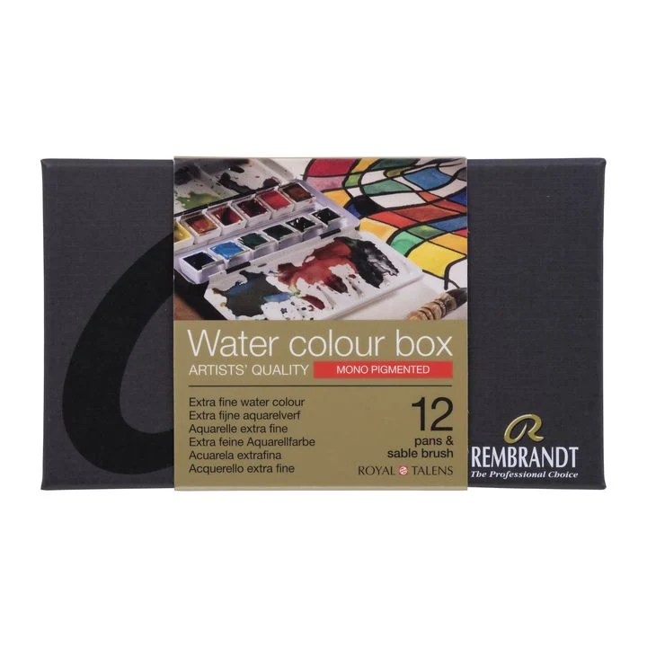 Rembrandt Monopigmented Watercolors, Box of 12 Pans