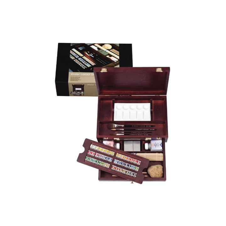Rembrandt Watercolors Master Box, 42 Pans + Accessories