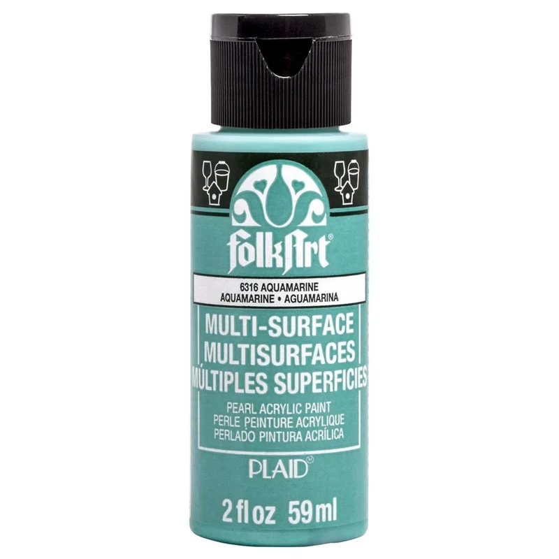 FolkArt - Multi-Surface Acrylic Paint - 2oz - Pearl Aquamarine