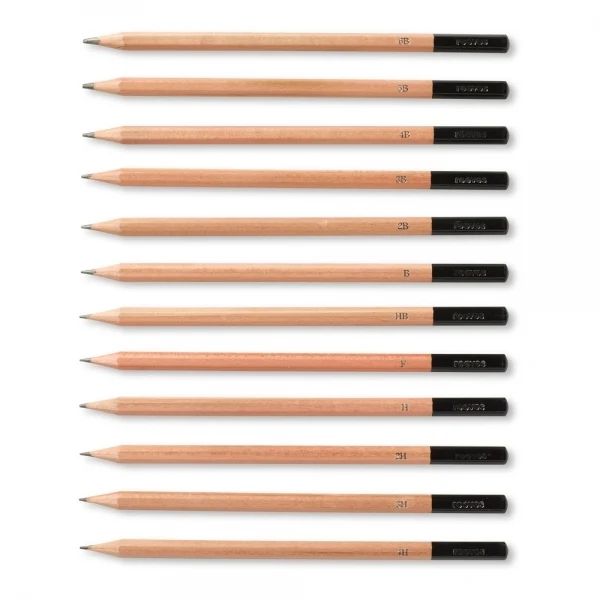Reeves - 12 Sketching Pencils 4H 3H 2H H F HB B 2B 3B 4B 5B 6B