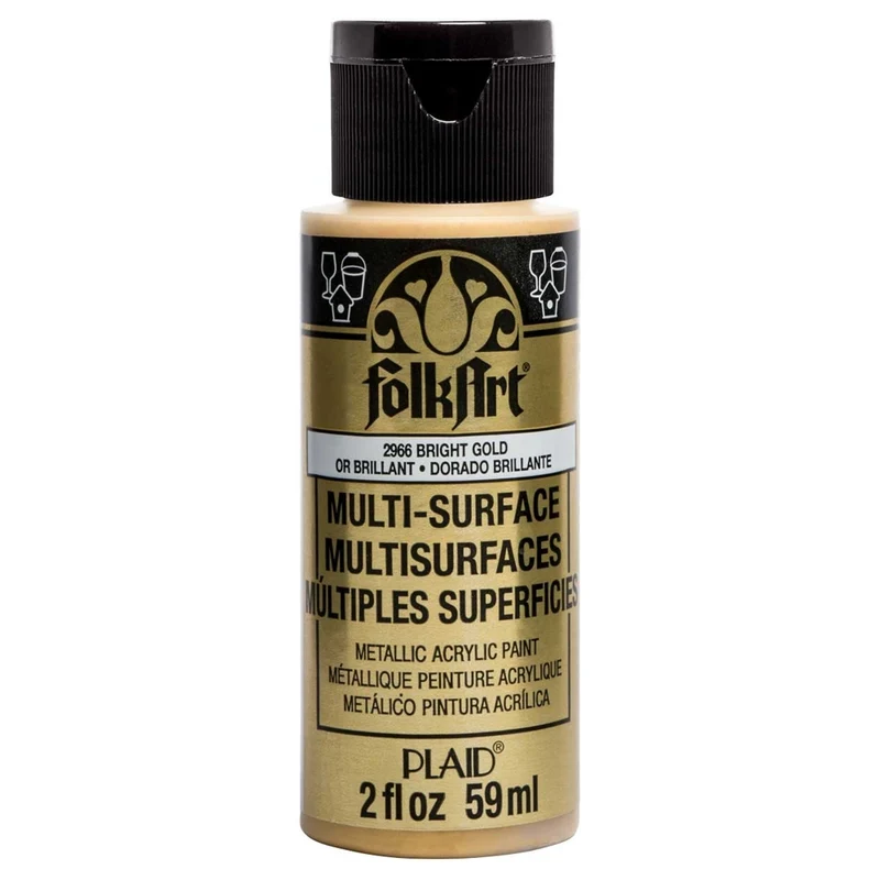 FolkArt - Multi-Surface Acrylic Paint - 2oz - Met Bright Gold