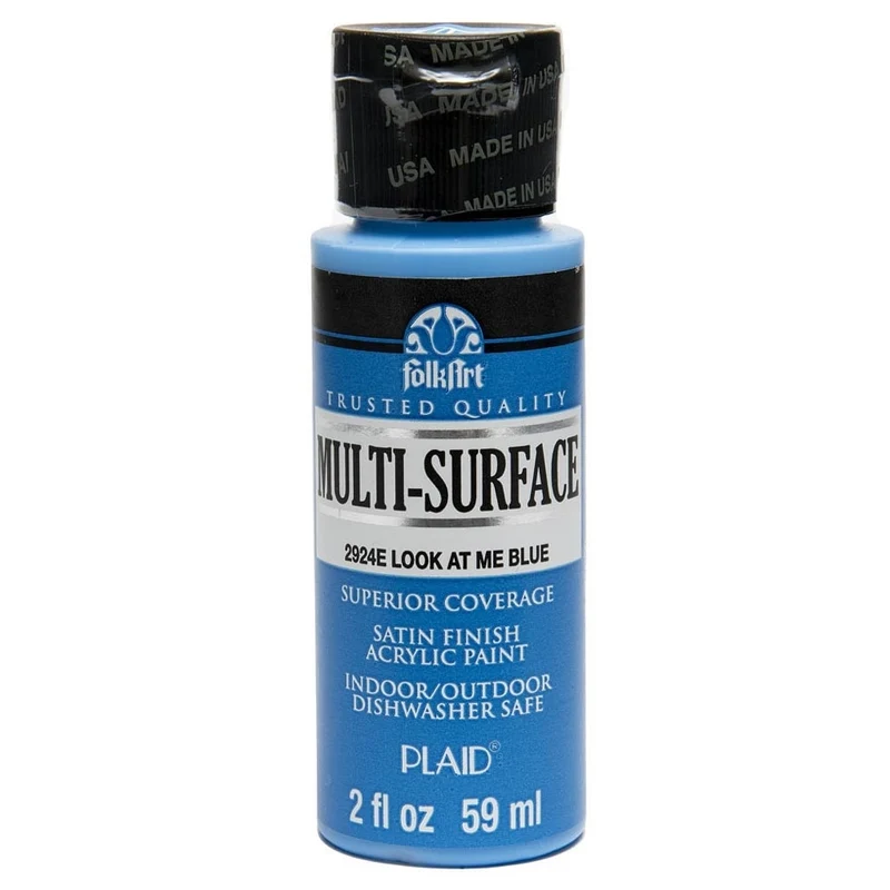 FolkArt - Multi-Surface Acrylic Paint - 2oz - Look At Me Blue