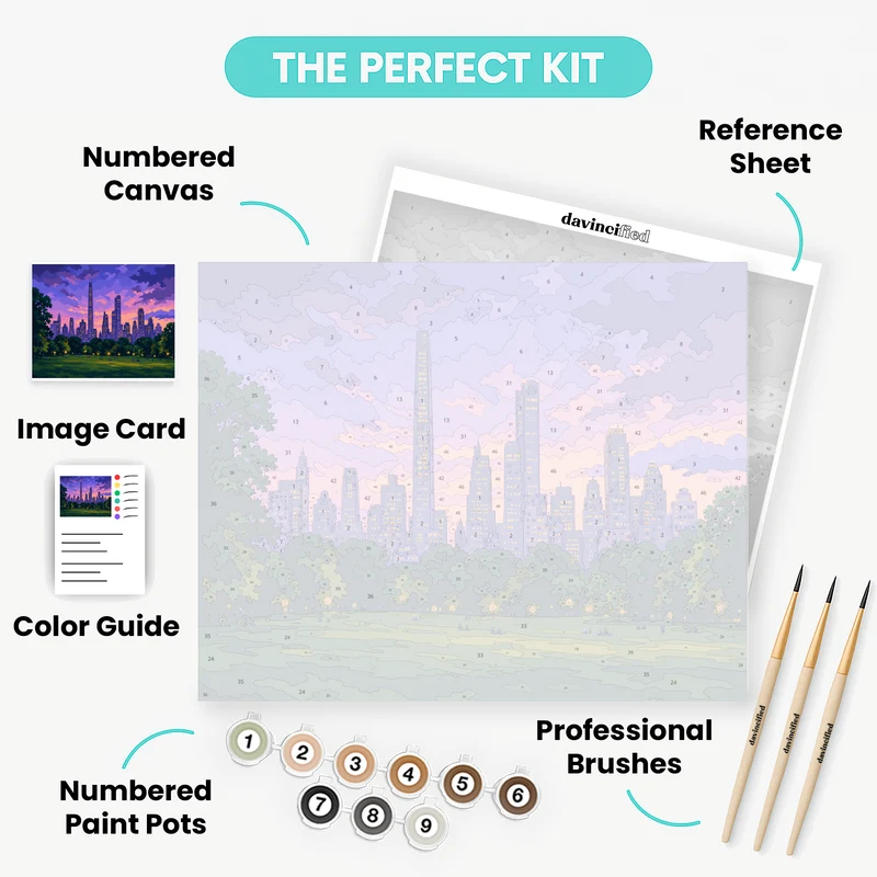 Sheep Meadow Twilight - Paint by Numbers Kit