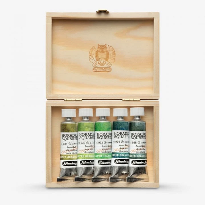 Schmincke Super Granulation Watercolor Set in Tubes, 5 x 15 ml