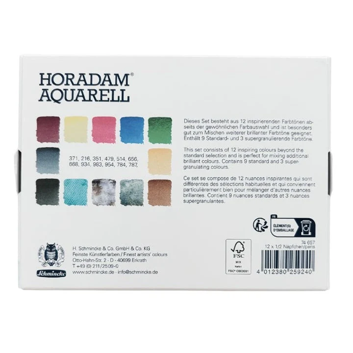 Schmincke HORADAM Watercolors Inspiration Set of 12