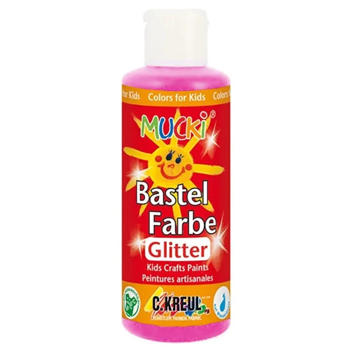 MUCKI Glitter Paints for Kids, 80 ml