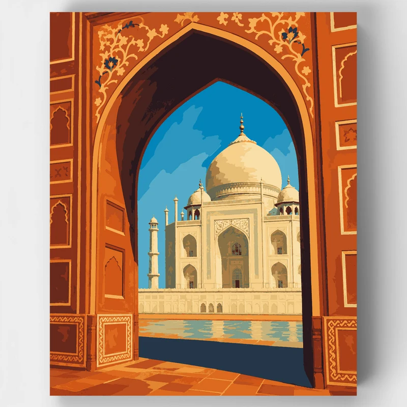 Gateway to the Taj Mahal - Paint by Numbers Kit