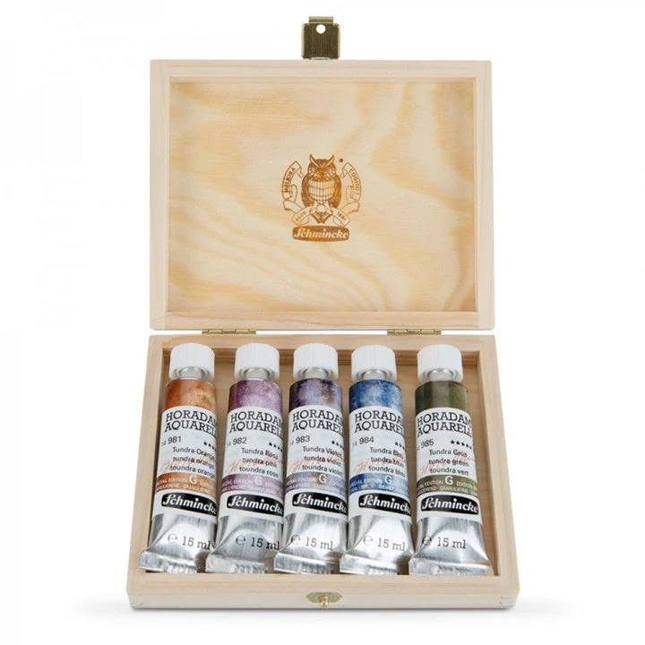 Schmincke Super Granulation Watercolor Set in Tubes, 5 x 15 ml