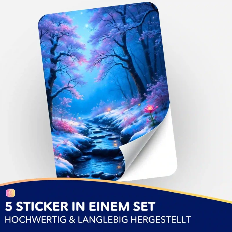 Aufkleber 5er-Set - Fluss der Träume