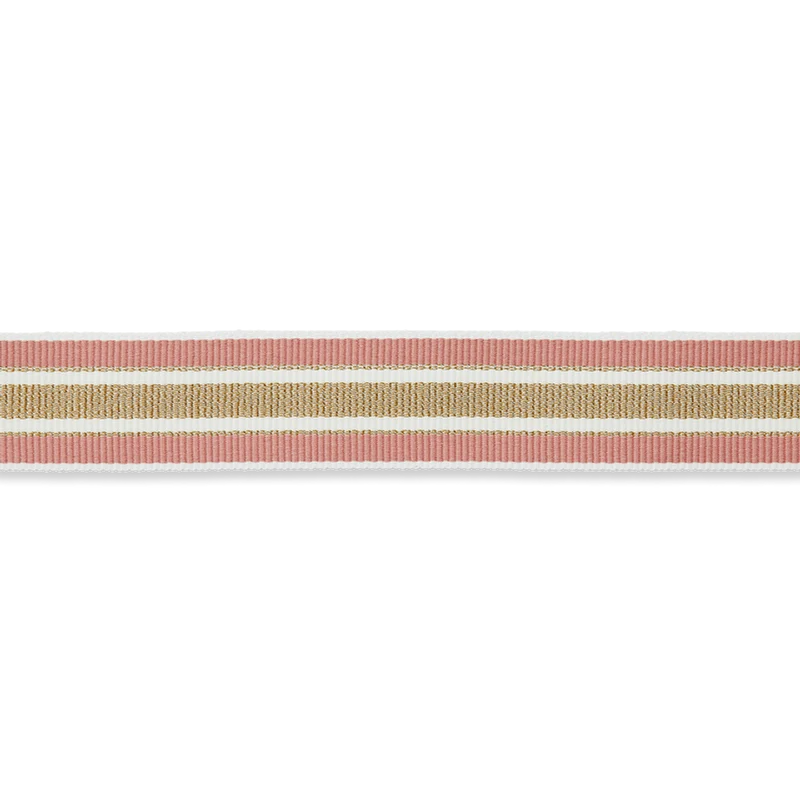 Ripsband Streifen 20mm altrosa/gold