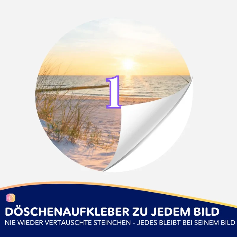 Döschenaufkleber - Entspannung im Sonnenuntergang