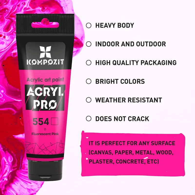 Kompozit ACRYL PRO ART Fluorescent Acrylic Paint 75 ml