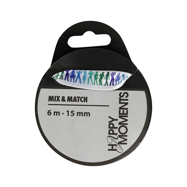 Happy Moments Satin Ribbon with Print 15 mm x 6 m