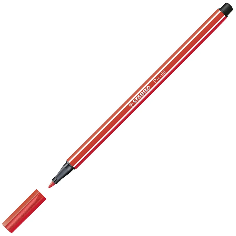 STABILO Pen 68 Filzstift hellrot – 1 mm Einzelstift