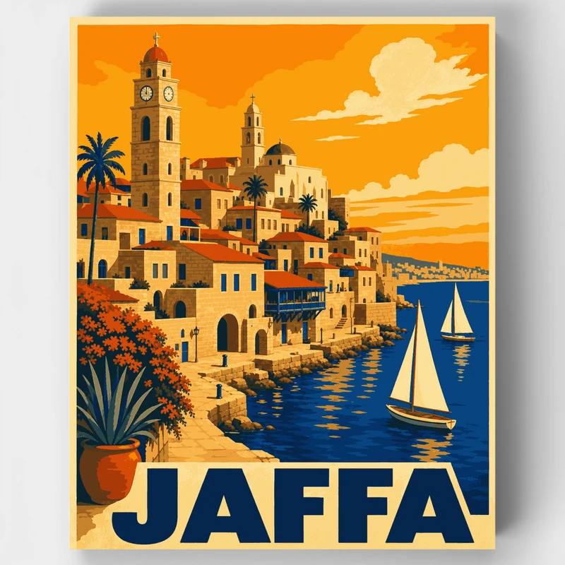 Jaffa Clock Tower - Paint by Numbers Kit