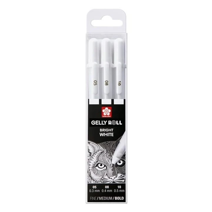 Sakura Gelly Roll Bright White Gel Pens - Set of 3