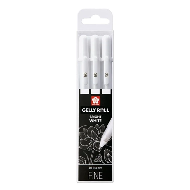Sakura Gelly Roll Bright White Gel Pens - Set of 3