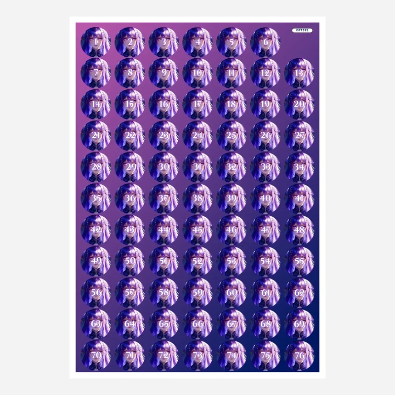 Döschenaufkleber - Purple Moon Star