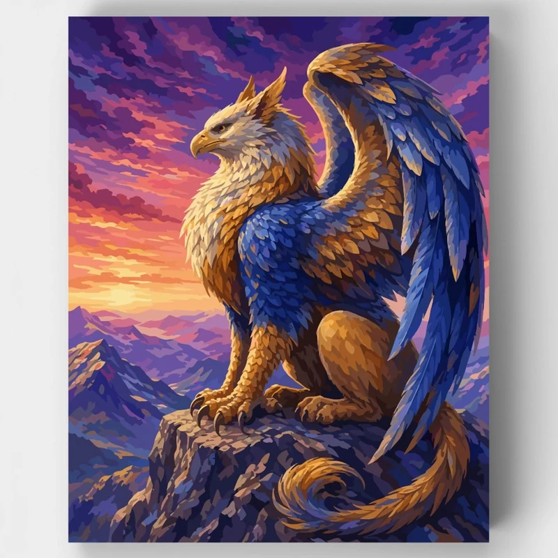 Sunset Griffin Sentinel - Paint by Numbers Kit