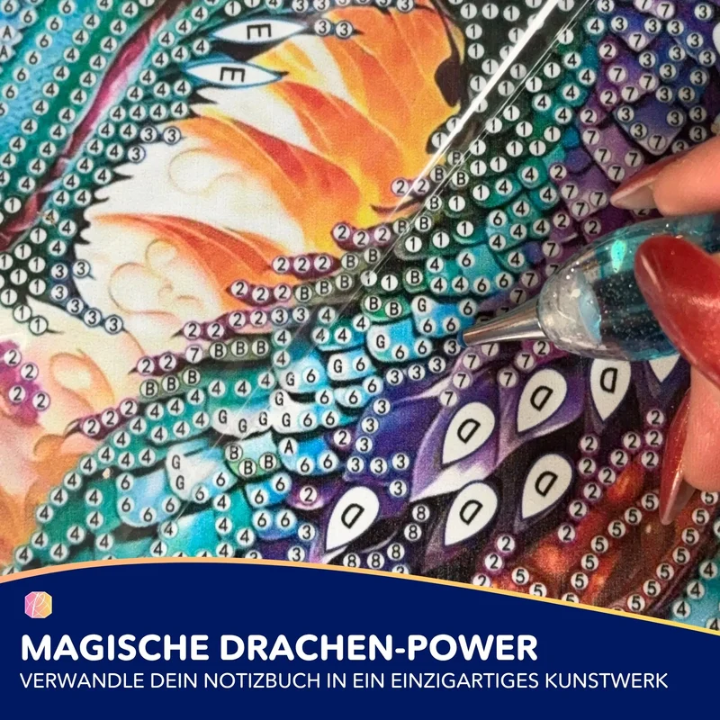 Diamond Painting Notizbuch - Drache