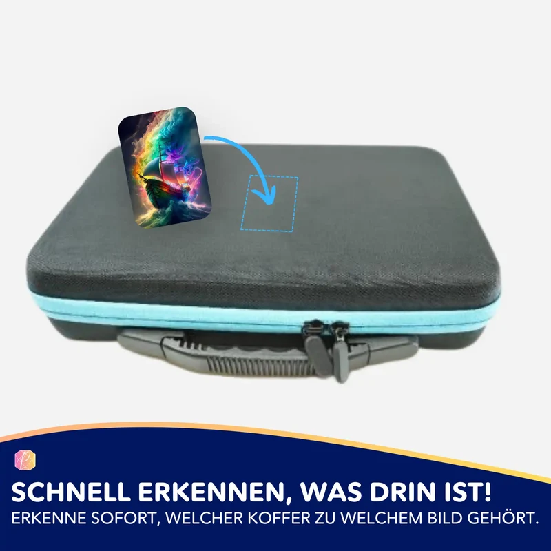Aufkleber 5er-Set - Schiff im bunten Meer