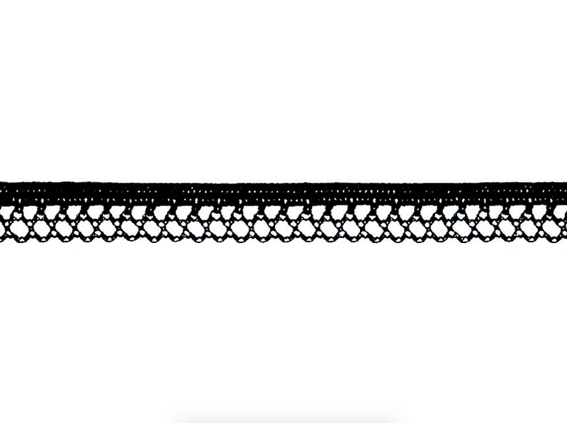 Elastische Spitze 12mm schwarz