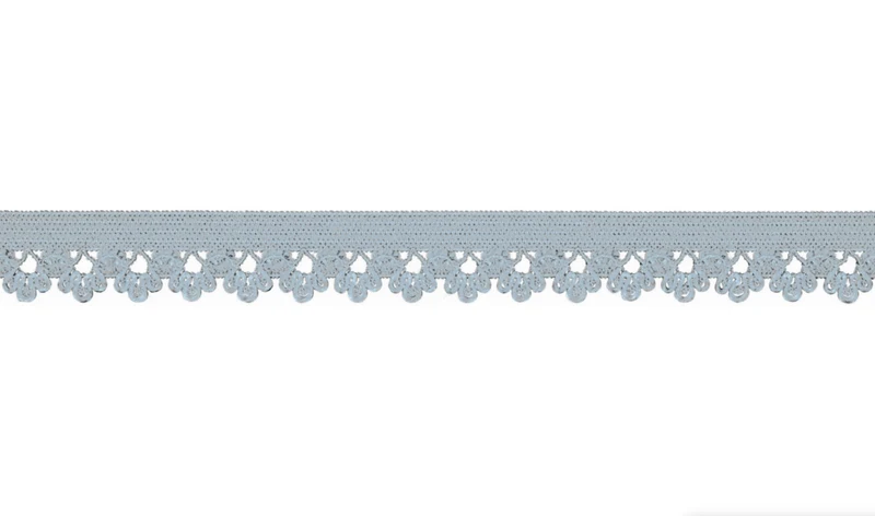 Elastische Spitze 13mm hellblau