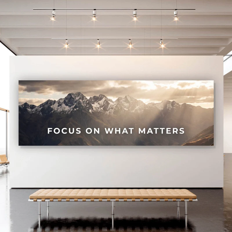 Poster Inspirierende Berglandschaft Panorama