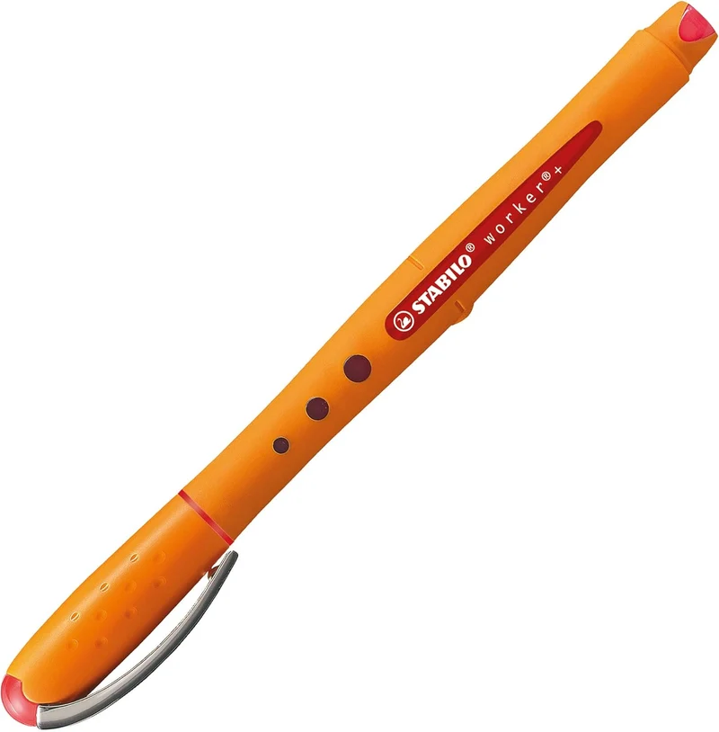 STABILO worker+ fine Tintenroller rot 0,3 mm