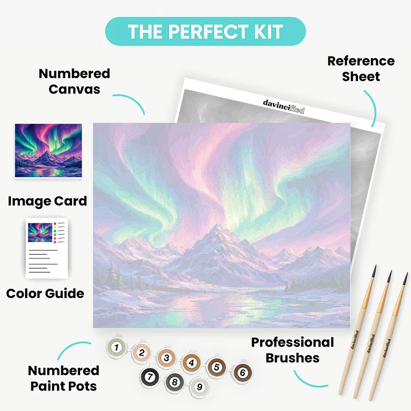 Emerald Aurora Peak - Paint by Numbers Kit
