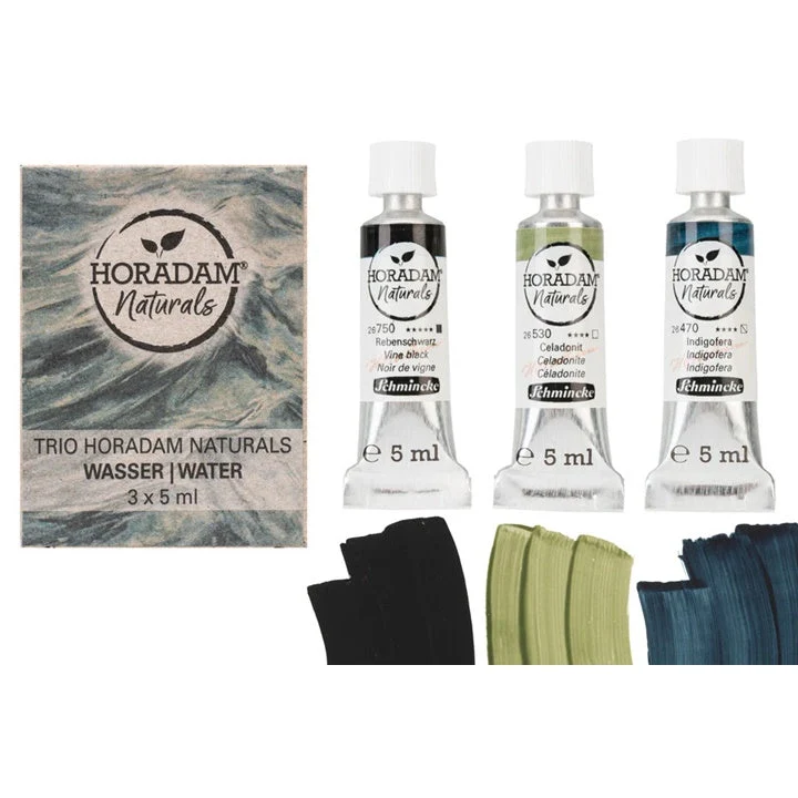 HORADAM Naturals Trio Water Watercolor Set, 3x5 ml