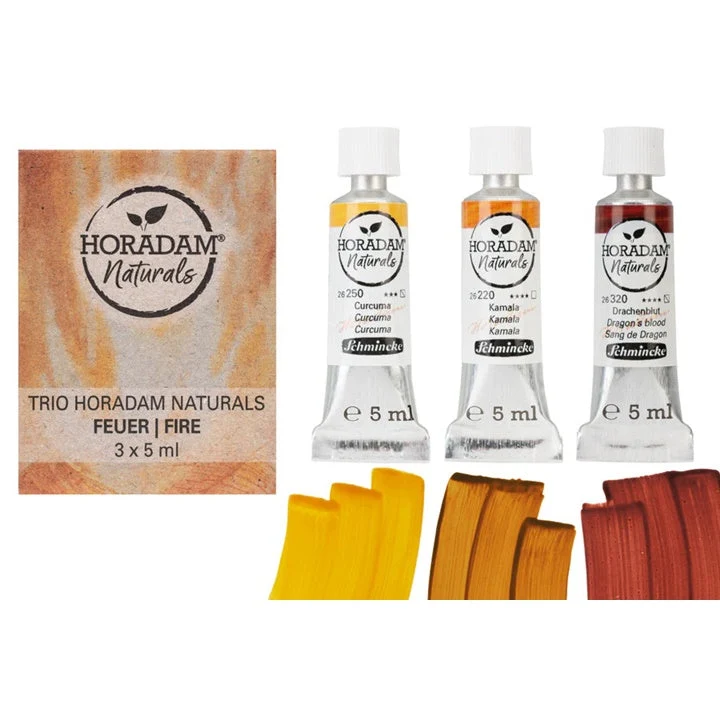 HORADAM Naturals Trio Fire Watercolor Set, 3x5 ml