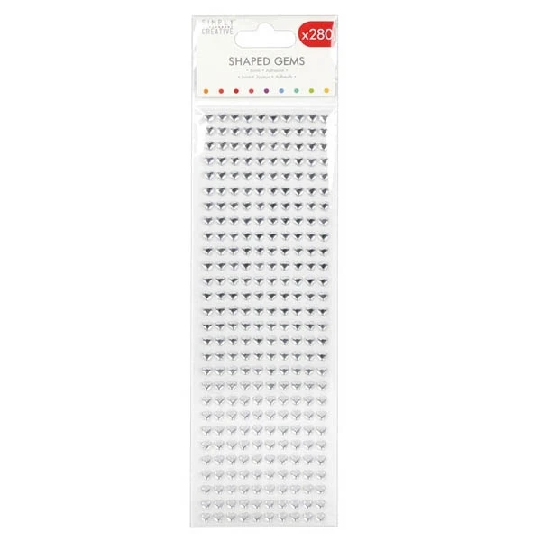 Simply Creative - Shaped Gems Hearts - Clear