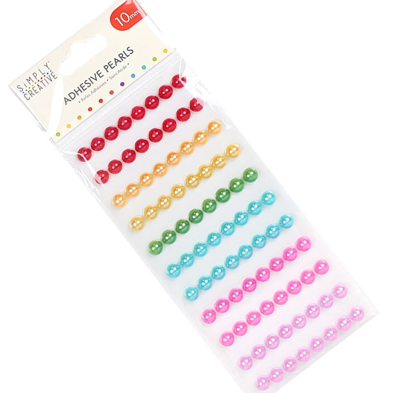 Simply Creative - 10mm Pearls - 88 Pk Rainbow