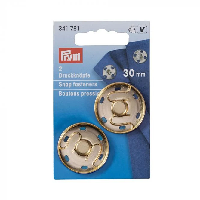 Prym Annäh-Druckknopf 30mm new gold