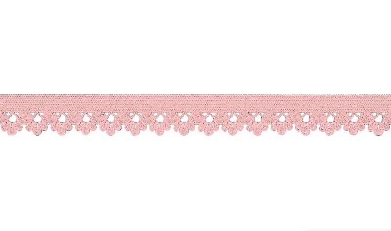 Elastische Spitze 13mm rosa
