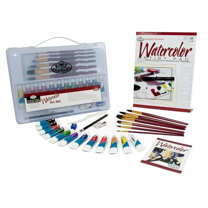 Essentials Watercolor Set in Case, 25-Piece